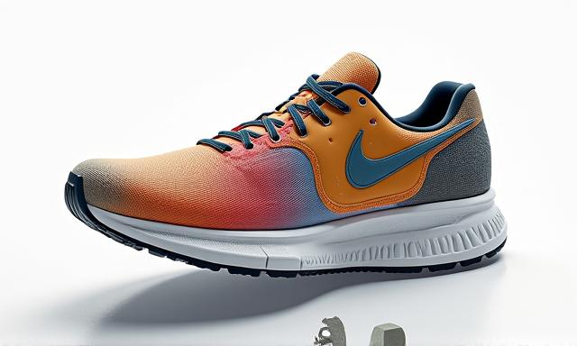 Diagramme éclaté d'une chaussure de running montrant les différentes couches: semelle, amorti, tige, et technologie de maintien.